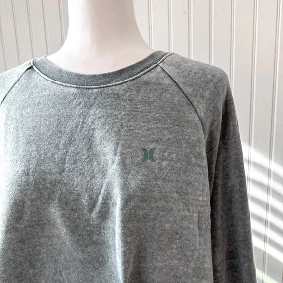 Hurley Essential Burnout Fleece Crop Sweatshirt - Picture 2 of 4